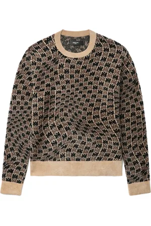AMIRI Monogram-pattern intarsia-knit jumper