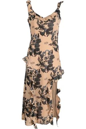 Rokh Ruffle detail long dress