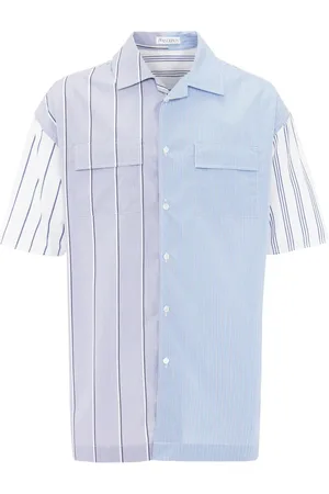 J.W.Anderson Panelled stripe-print shirt