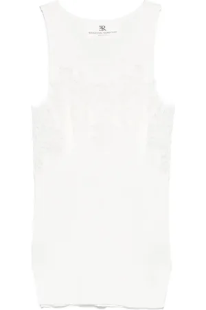 ERMANNO SCERVINO Floral-appliqué tank top
