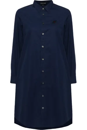 AGNÈS B. Logo-embroidered shirt dress