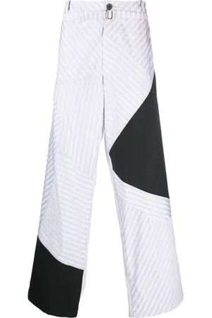 Kiko Kostadinov Stripe-panelled wide-leg trousers