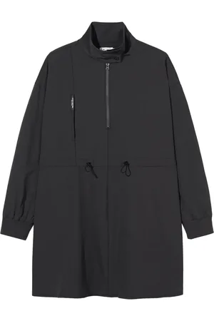Izzue Half-zip drawstring-waist midi dress