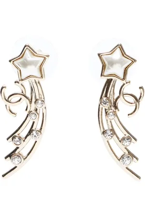 CHANEL 2024 Star CC rhinestone earrings