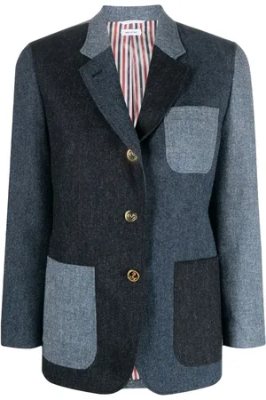 Thom Browne Patchwork Donegal tweed blazer