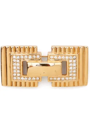 Dior Rhinestone-embellished brooch