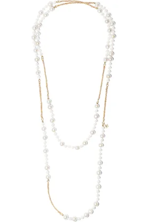 CAROLINA BUCCI 18kt yellow gold and pearl Lucky charm necklace