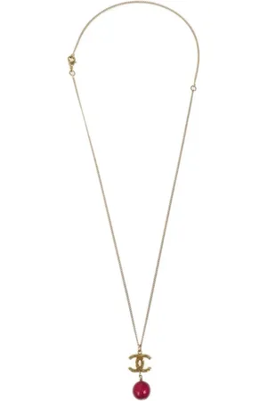 CHANEL 2011 CC ball pendant necklace