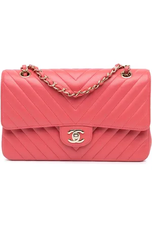 CHANEL 2017-2018 Medium Classic Chevron Lambskin Double Flap shoulder bag