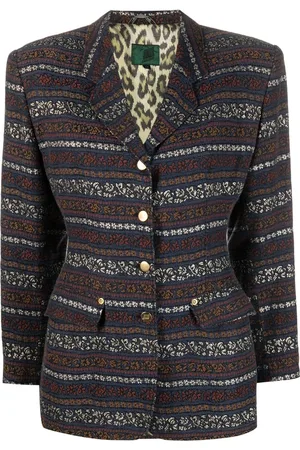 Jean Paul Gaultier 1990s patterned jacquard blazer