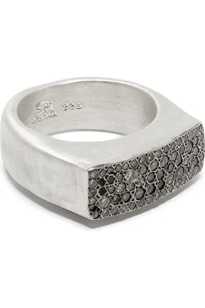 ROSA MARIA Sterling diamond signet ring