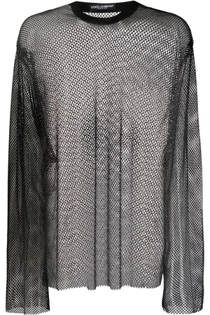 Dolce & Gabbana Long-sleeve sheer mesh top