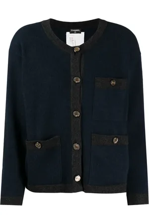 CHANEL 1990s CC-buttons cashmere cardigan