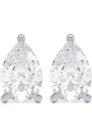 LOEV 18kt recycled white gold diamond stud earrings