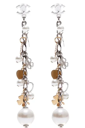 CHANEL 2005 charm drop earrings