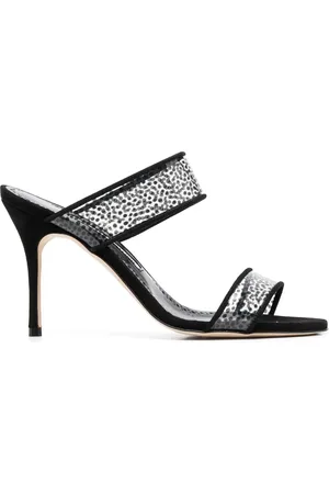 Manolo Blahnik Bold polka-dot print sandals