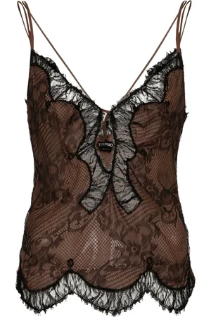 Tom Ford Chantilly-lace slip top