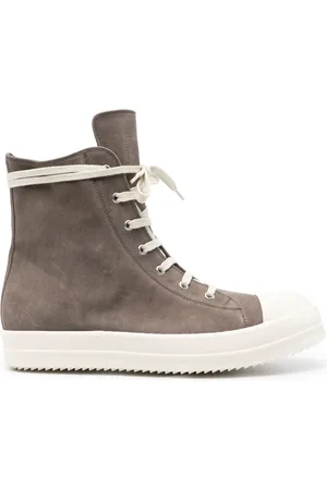 Rick Owens High-top suede sneakers