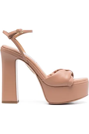 Aquazzura Twisted-strap 140mm platform sandals