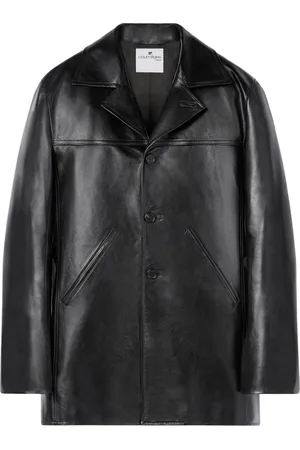Courrèges Notched-lapels tailored leather jacket