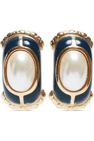 Burberry 1990s faux-pearl earrings