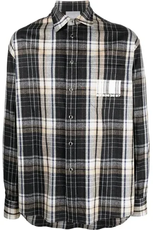 VTMNTS Barcode-print detail shirt