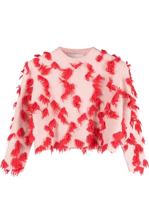 Jil Sander Appliqué-detail cropped wool top