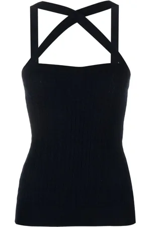 Patou Cable-knit halterneck top