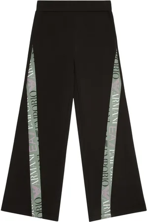 Emporio Armani Logo-print cotton-blend trousers