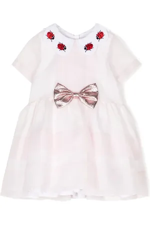 HUCKLEBONES LONDON Ladybug-embroidered-detail dress