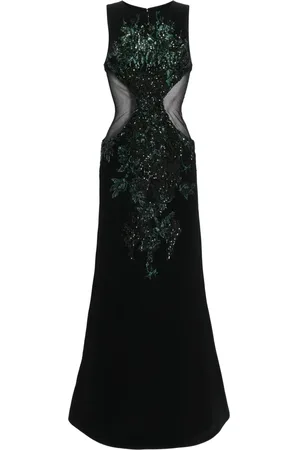 Saiid Kobeisy Beaded cut-out maxi dress