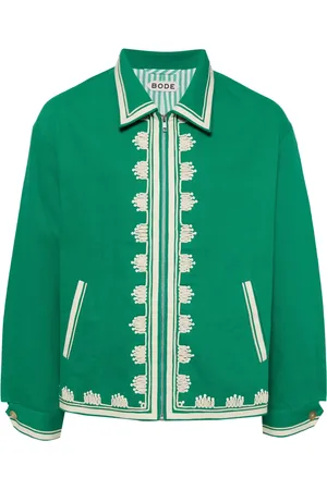 BODE Ripple-appliqué zip-up shirt jacket