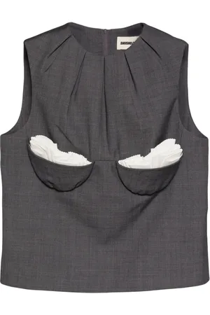 Shushu/Tong Embellished bustier sleeveless top