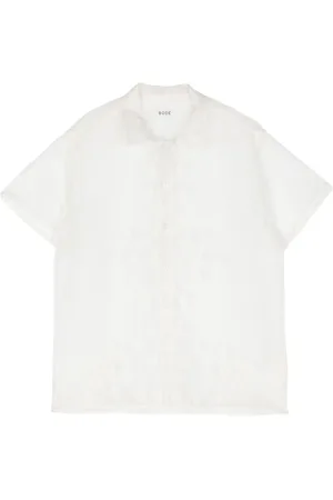 BODE Ivy embroidered sheer shirt