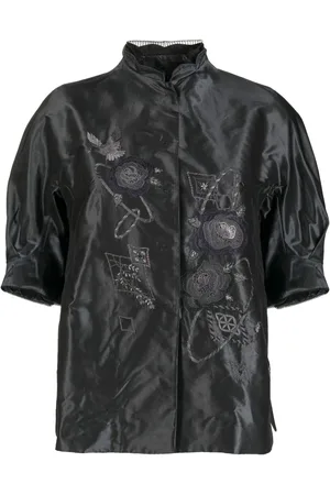 SHIATZY CHEN Embroidered silk puff-sleeve jacket