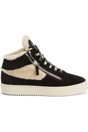 Giuseppe Zanotti Kriss Ice shearling-embellished sneakers