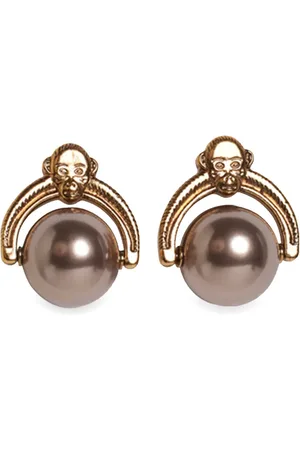 Etro Monkey pearl earrings