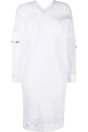 Jean Paul Gaultier 2000s mesh-panelled sweatshirt dress