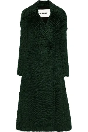 Jil Sander Fur-design belted coat