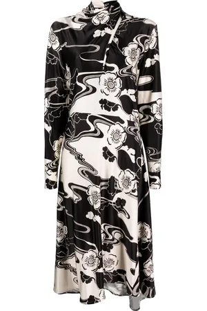 Jil Sander Lagoon flower-print asymmetric dress