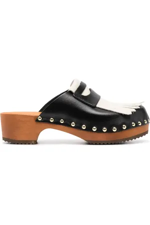JEJIA 45mm fringe-detail mules
