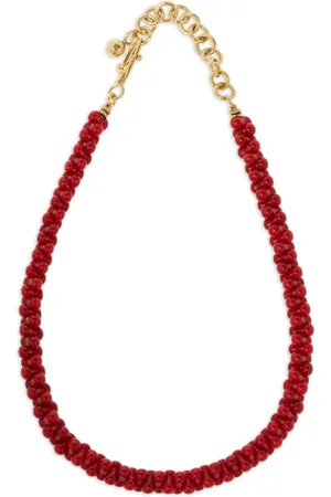 ULLA JOHNSON Beaded coral necklace