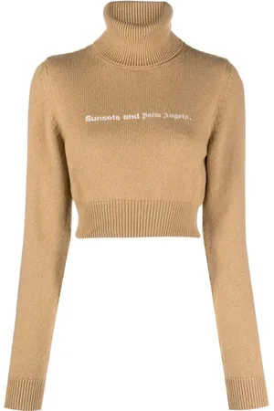 Palm Angels Sunsets embroidered cropped jumper
