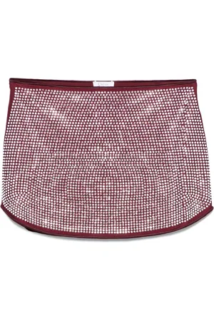 Oseree Crystal-embellished mini skirt