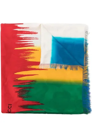 Gucci 1990s abstract-print silk scarf