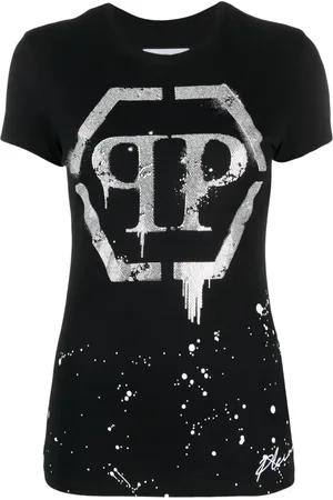 Philipp Plein Crystal-embellished logo T-shirt