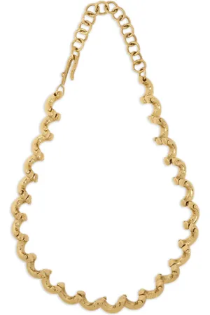 ULLA JOHNSON Wave brass necklace