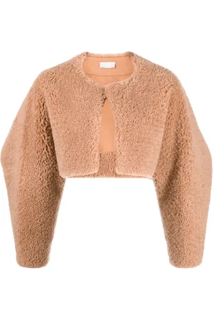 SYSTEM Round-neck shearling jacket