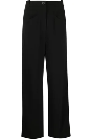 Khaite High-waisted straight leg trousers