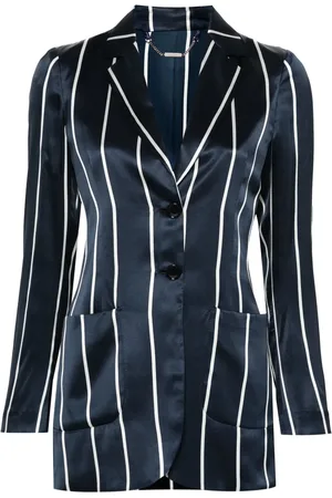 Kiton Striped silk blazer